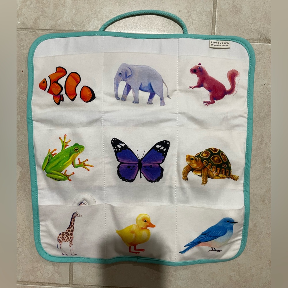 Lovevery Animal Matching/ Quilted critter pockets
